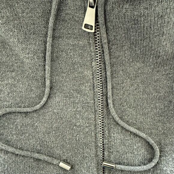 Zara Sweater Knit Zip Up Cardigan Hoodie - Picture 5 of 6